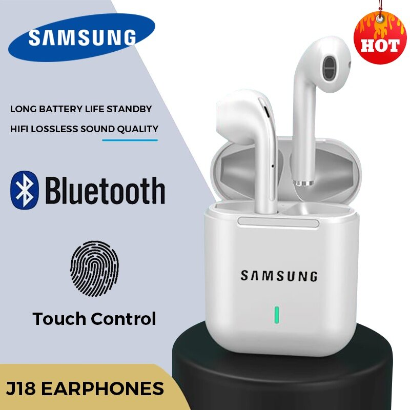 【original-Ready stock+FREE Shipping+COD】SAMSUNG Galaxy J18 Earbuds Bluetooth True Wireless Headset with Microphone-24h Ship